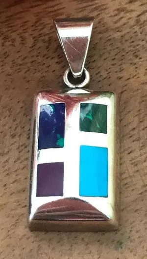 Silpada Sterling Silver Inlaid Pendant thumbnail 1