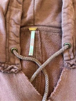 Free People XOXO Hoodie Sweatshirt Large Antique Oak Orange Ruffles thumbnail 3