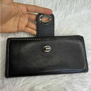 y2k COACH Vintage Soho Black Turn Lock Wallet thumbnail 7
