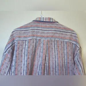 Maeve Anthropologie Breckenridge Striped‎ Polka Dot Button Boho Shirt Size S thumbnail 13