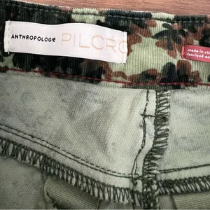 Anthropologie Pilcro Green Print Corduroy Skinny Pants - Size 24P thumbnail 5