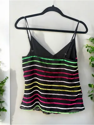AMANDA UPRICHARD Mattie Velvet Rainbow Tank/Top Small thumbnail 5