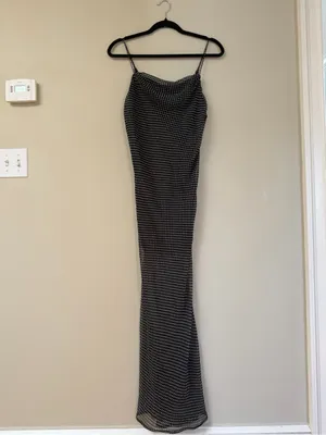 Urban Outfitters Sheer Black Polkadot Slip Maxi Dress thumbnail 2