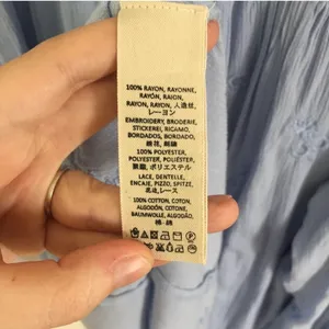 Free People Light Baby Blue Wishful Moments Tie Neck Tunic Top NEW thumbnail 11