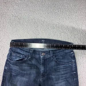 7 For All Mankind Cropped Jeans Women 27 Dark Wash Low Rise‎ Cuffed Hem Fit 28 thumbnail 3