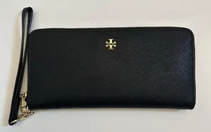 Tory Burch sapphire leather wallet black thumbnail 1