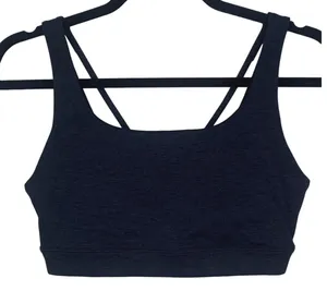 Athleta Activewear Criss Cross Spaghetti Straps Back Sports Bra S Charcoal Grey thumbnail 1