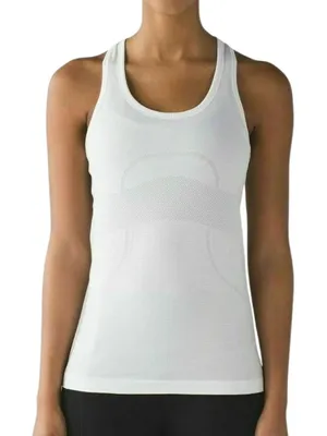 Lululemon Swiftly Tech Racerback Tank Top Women's 8 White Workout Gym Fitness thumbnail 1