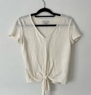 Madewell “Texture & Thread” Top with Tie thumbnail 1