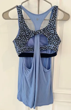 Lululemon Built in Bra Tank Top Periwinkle Size 8 thumbnail 2