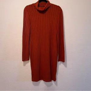 NWOT. Elegant Long Sleeve Rust Dress​‎ thumbnail 4