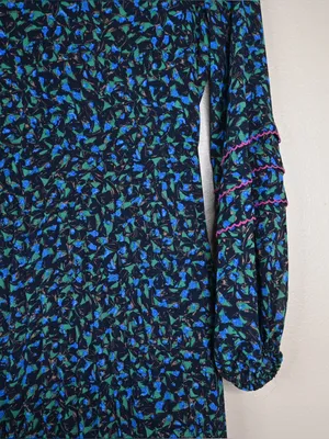 Anthropologie Skies Are Blue Women's XS V-Neck Long Sleeve Lined Midi Dress thumbnail 5