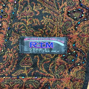 Lg Antique‎ Collectors Club RTM Beaded Shawl Cashmere Silk Blend Global Vintage thumbnail 5