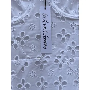 For Love And Lemons Picnic Mini Dress White Eyelet Revolve NWT Large thumbnail 5