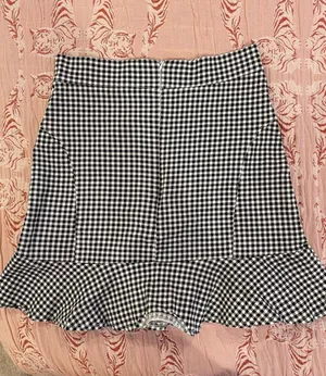 Checked Skirt Black thumbnail 4