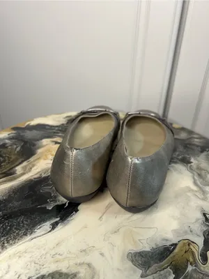 Naturalizer Metallic Pewter Cap Toe Ballet Flats thumbnail 4
