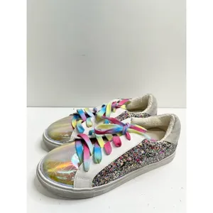 Madden Girl Steve Madden Girls Sneakers Jrize Sz 5 Multicolor‎ Sequin Detailed Lace Up Style thumbnail 5