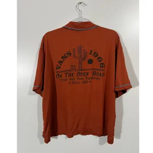 Vans Apparel Dusk Downer Bowling Shirt Original Checkerboard Sz Large thumbnail 3