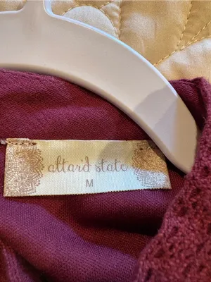 Altar'd State wine-colored babydoll mini dress women’s M NWT thumbnail 4