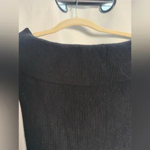 Edikted Black Emma Foldover Off The Shoulder Ribbed Knit Dress Size XS / S thumbnail 8