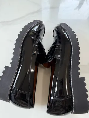 Franco Sarto Black Patent Leather Slip-On Loafers thumbnail 5