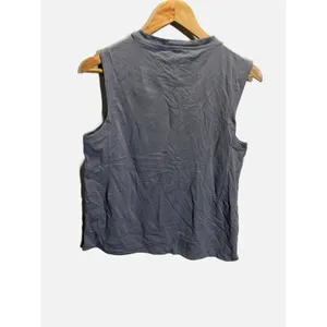 Athleta Muscle Tank Women Medium Blue Gray Cotton Blend Activewear Gym‎ Top thumbnail 4