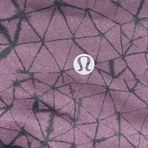 Lululemon‎ Leggings Purple Geometric Print Athletic Yoga Pants Womens Size 6 (S) thumbnail 8
