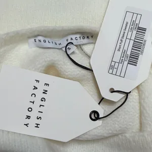 English Factory Cream Short Puff Sleeve Square Neck Sweater TL185T Small NWT thumbnail 5