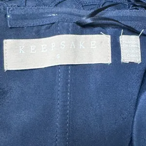 Keepsake the Label Navy Blue Lace Off the Shoulder Bell Sleeve‎ Mini Dress Small thumbnail 4