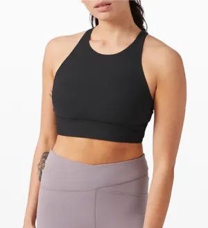 Lululemon High Neck Energy Bra Long Line Ribbed size 10 thumbnail 1
