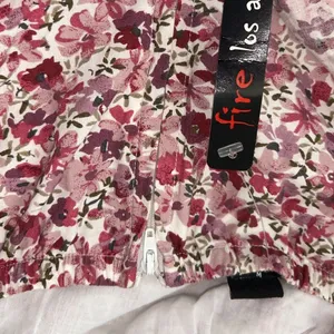 Fire Los Angeles Strapless Floral Mini Dress pockets Size M Prairie 100%‎ cotton thumbnail 4