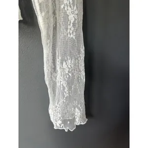 White Sheer Lace Long Sleeve Top XXL thumbnail 5