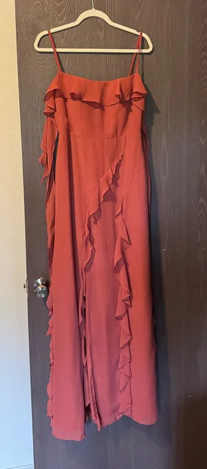 Azazie Bridesmaid Dress Terracotta Chiffon thumbnail 1