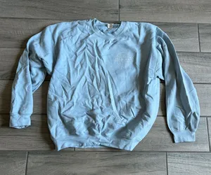 Women's Light Blue Crewneck Sweatshirt - Soft Everyday Layer thumbnail 1