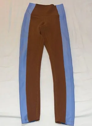 NWOT Brown and Blue Leggings thumbnail 1