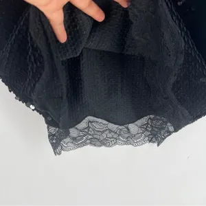 Guess Liu Velvet Sequin Stretch Black Lace Slip Mini Dress NWT‎ Size XS thumbnail 6