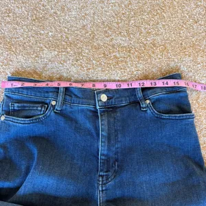 FRAME Le Slim Palazzo High Rise Wide Leg Jeans Thunderstorm Blue 31 Denim Chic thumbnail 8