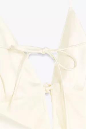 Zara dress midi maxi ivory satin tied slip evening summer wedding party thumbnail 17