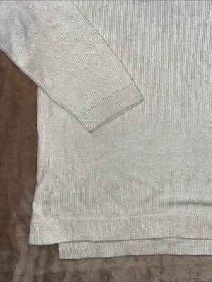 Old Navy Women's Cream Gold sparkle Lightweight Long-Sleeve Top thumbnail 4