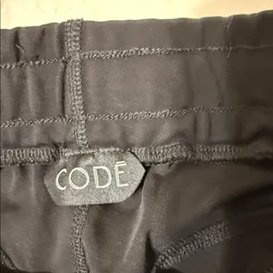 CODE Womens XS PIRATEX Power 3 Black Athletic Pants with Yellow Drawstring thumbnail 6