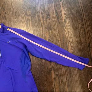 Nike Pro Blue Dri-FIT Quarter Zip Pullover Size M thumbnail 7