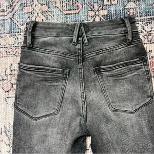 GOOD AMERICAN Good Legs Stovepipe Cigarette Denim Jeans in Black214 Size 2 thumbnail 11