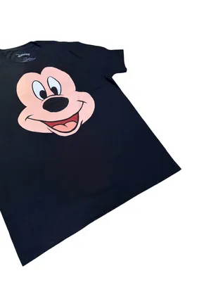 Disney Mickey Mouse Oversized T-Shirt Women’s XL Black 100% Cotton Graphic Tee thumbnail 3