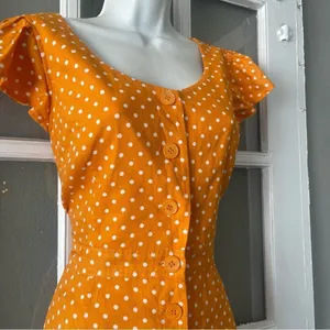 Rachel Parcell Yellow Polka Dot Midi Dress thumbnail 10