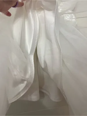 Strapless mini white tulle dress thumbnail 2