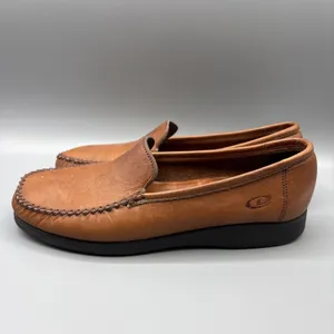 Vintage Dexter USA Shoes Womens Size 8 Brown Leather Moccasins Loafers Country thumbnail 6
