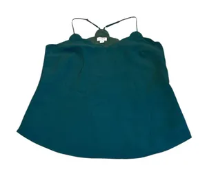 J. CREW green scallop camisole tank thumbnail 1