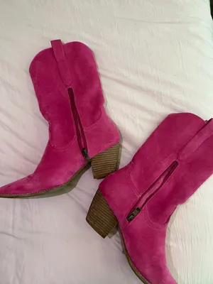 Pink Cowgirl Boots Size 10 thumbnail 4