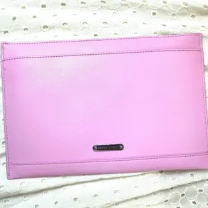 Rebecca Minkoff Girl Power Leather Zip Pouch Clutch - Light Orchid Pink thumbnail 5