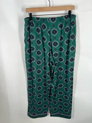 Room Service Green Floral Notch Collar 2-Piece Pajama Set Size XL thumbnail 9